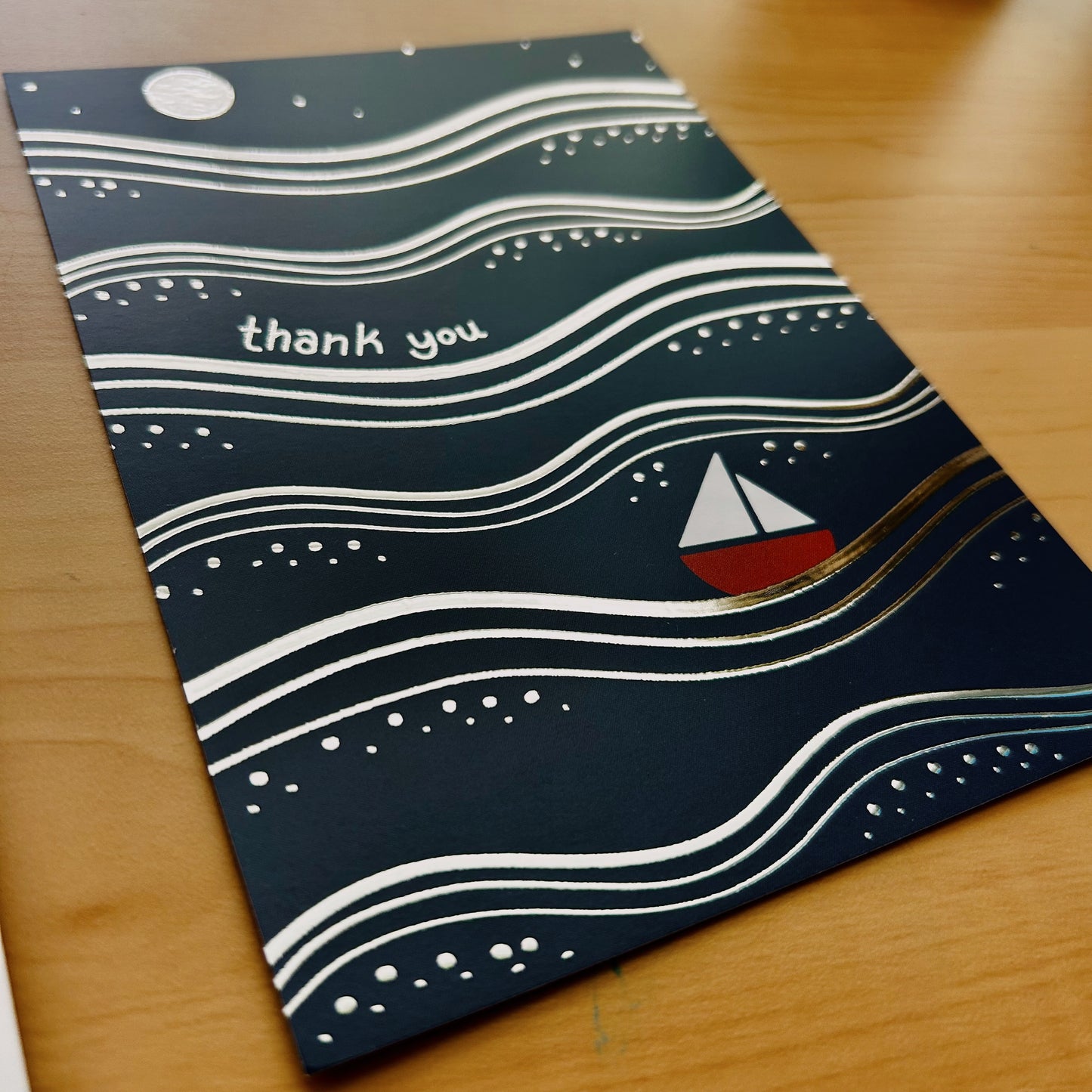 Silver Waves Thank-You Flat Cards (12 pc)