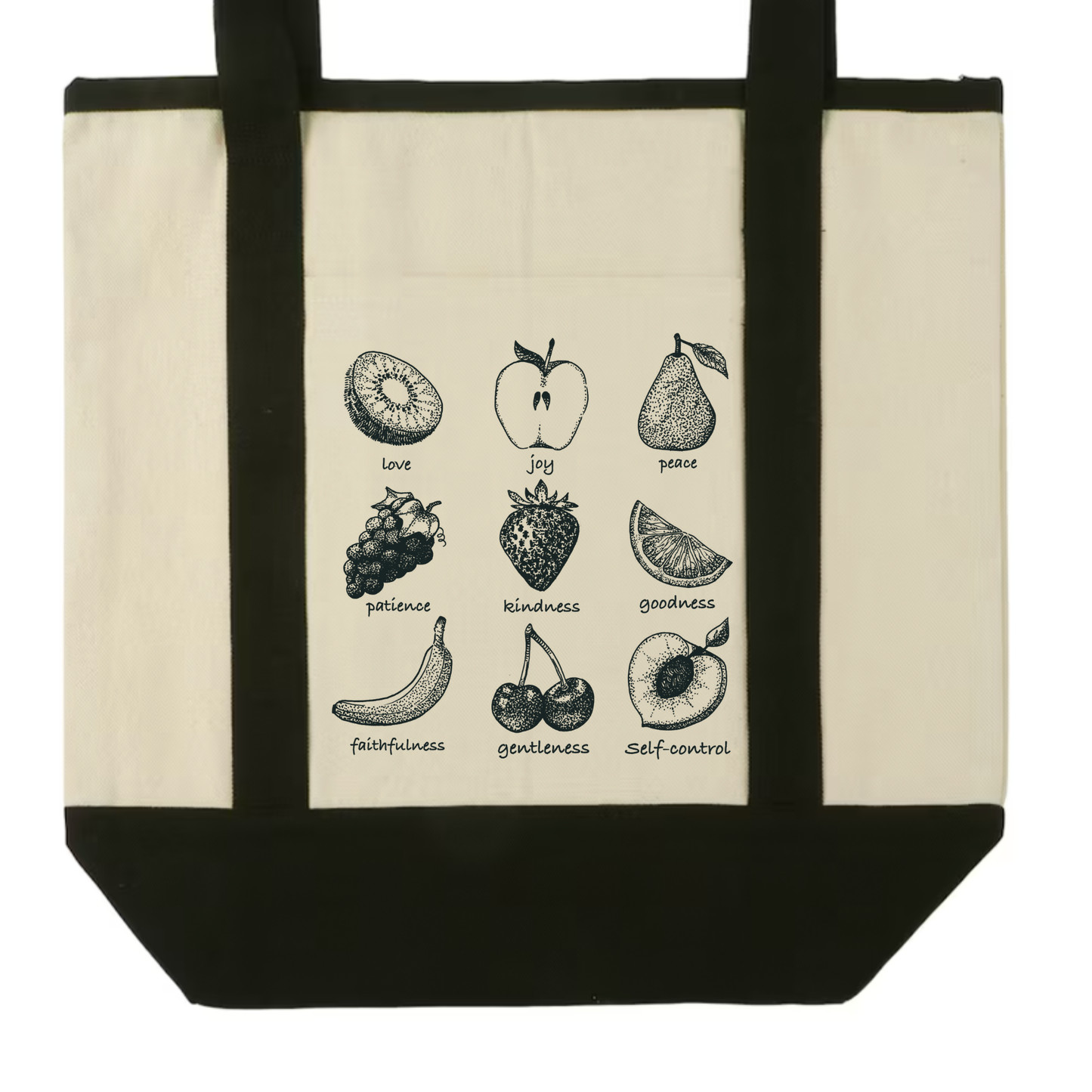 "Fruit of the Spirit" Pocket Canvas Tote