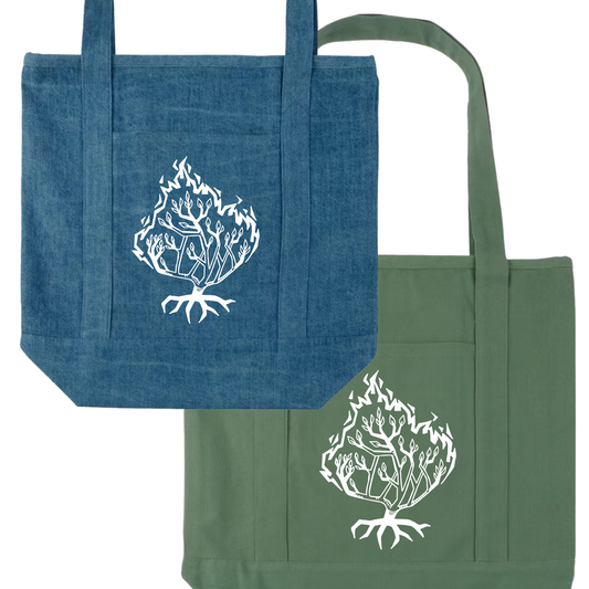 "Burning Bush" Pocket Canvas Tote