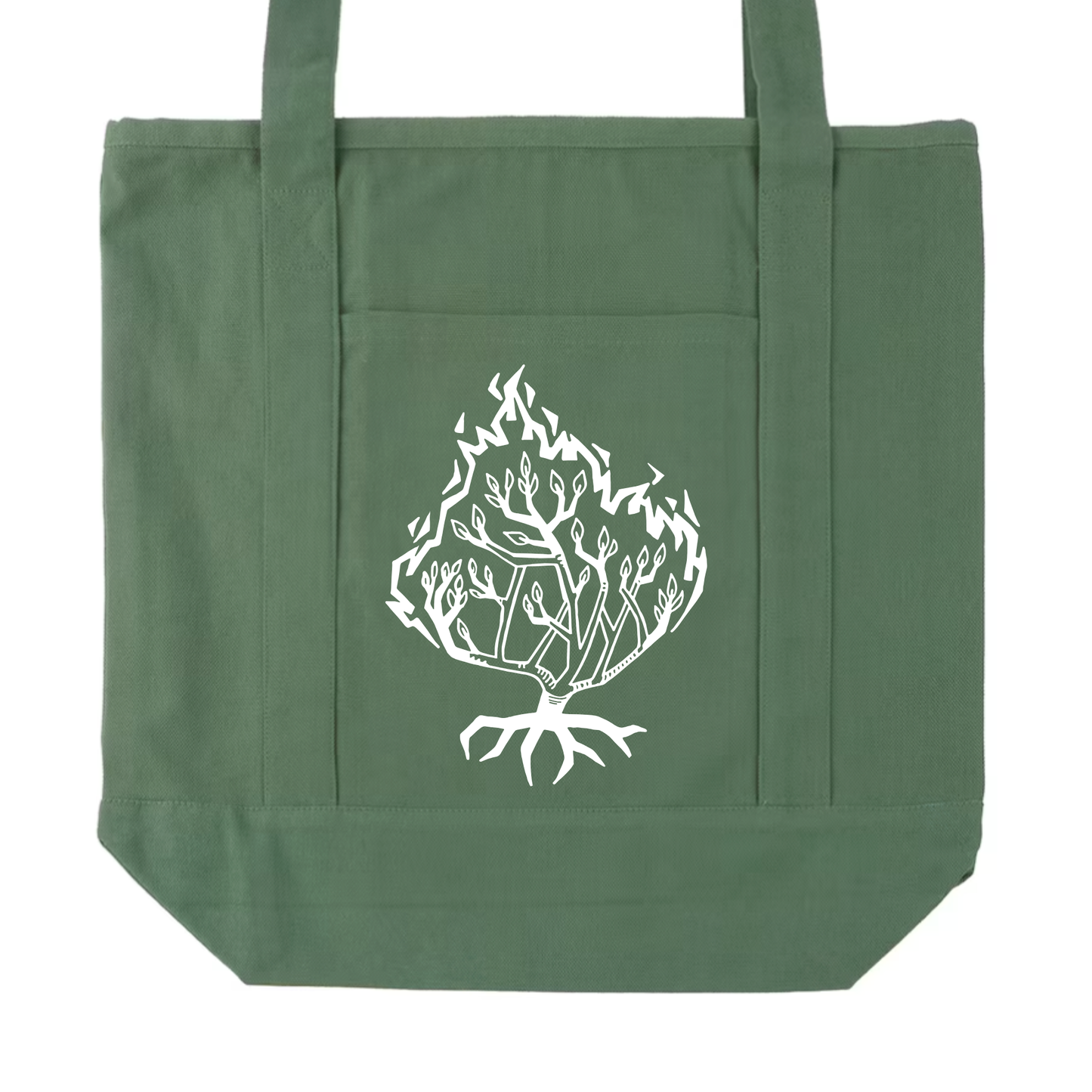"Burning Bush" Pocket Canvas Tote