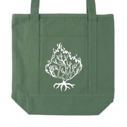 "Burning Bush" Pocket Canvas Tote