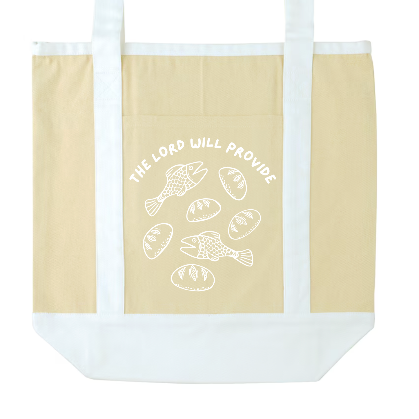 "The Lord Will Provide" Pocket Canvas Tote