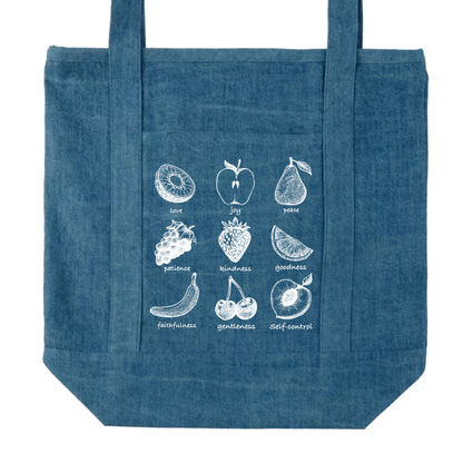 "Fruit of the Spirit" Pocket Canvas Tote